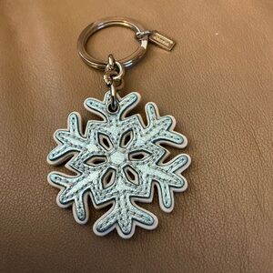Coach Snowflake Keychain NWOT